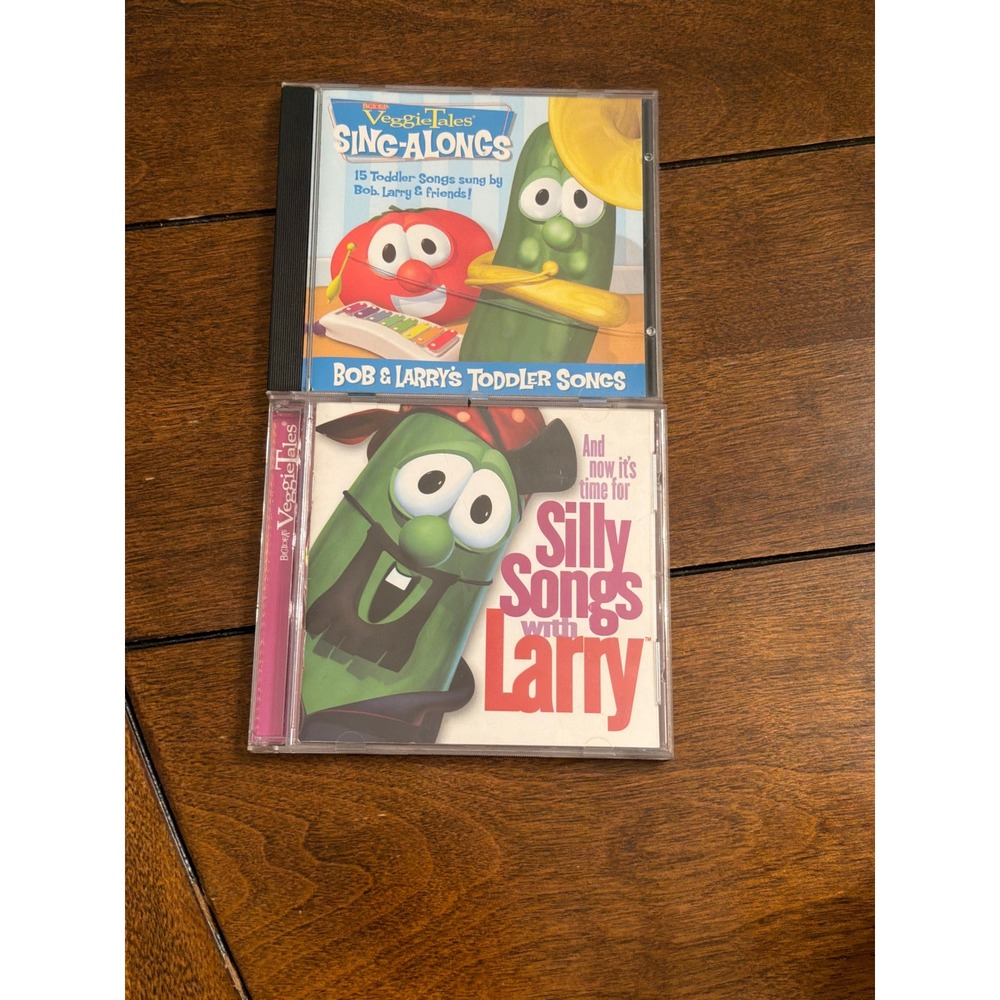VeggieTales CD Lot Bob & Larry's Toddler Songs & Silly Songs with Larry 2-Pack